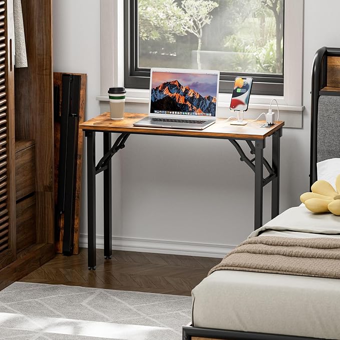 TEMI Small Computer Desk Folding Table - Image 2