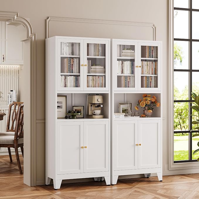 YAUWOH 69" Tall Metal Pantry Cabinet - Image 2
