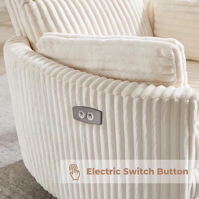 Power Recliner, Nursery Swivel Glider Rocking Chair - Image 8