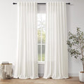 Nanspring Neutral Linen Curtains 108 Inches Long by Nanspring