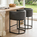 ClinQ 26" H Counter Height Bar Stools Set of 2, Modern Barrel Counter Stools by ExperienceExquisiteLife