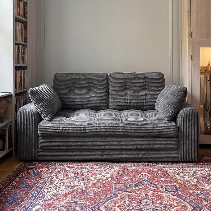 Homkdom Convertible Loveseat Sleeper, Space-Saving Folding Sofa Bed - Image 7