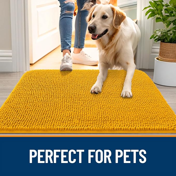 OLANLY Dog Door Mat for Muddy Paws 48x30, Absorbs Moisture and Dirt, Absorbent - Image 6