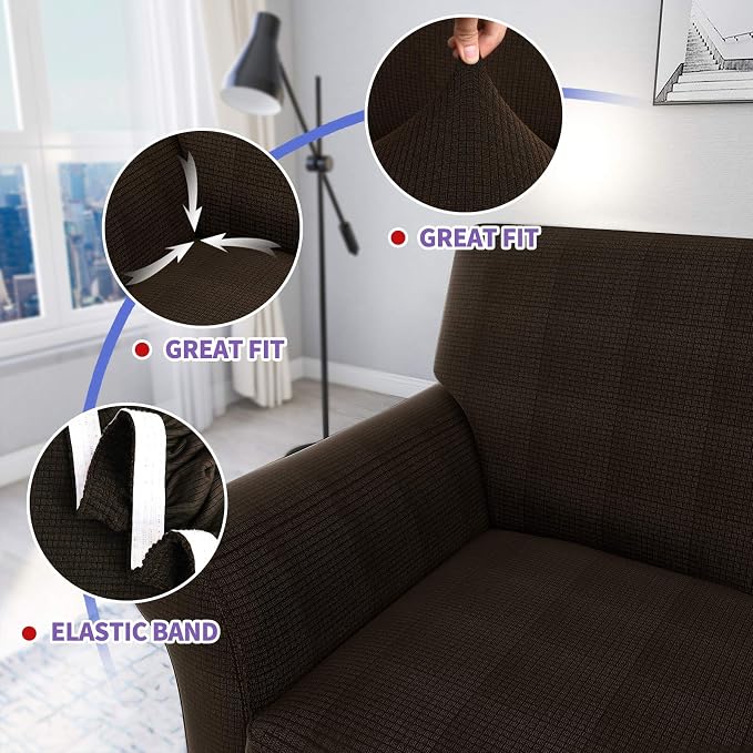 ZNSAYOTX 4 Piece Sofa Covers for Living Room Anti Slip Stretch Couch Covers for - Image 3