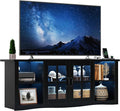 YESHOMY Farmhouse LED TV Stand by SearchallYESHOMY