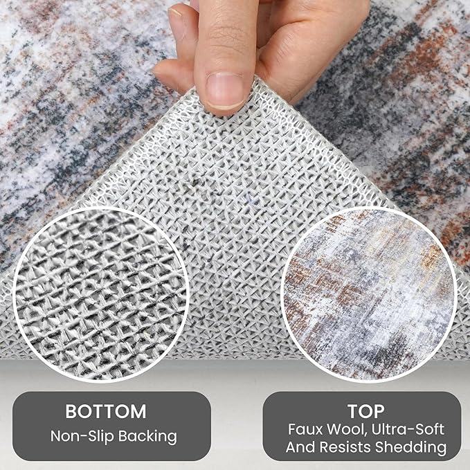 IOHOUZE Abstract Area Rugs 5x7 Ft Washable Rugs - Image 4