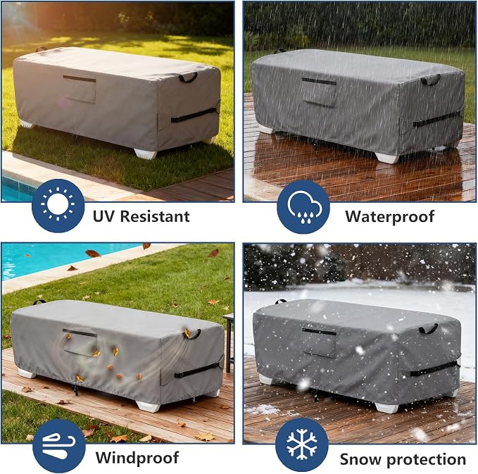 600D Heavy Duty Outdoor Waterproof Lounge Chair Cover - Image 7
