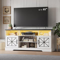 Xixini Farmhouse TV Stand for 65/60/55 Inch Tvs, Rustic Entertainment Center by Xixini