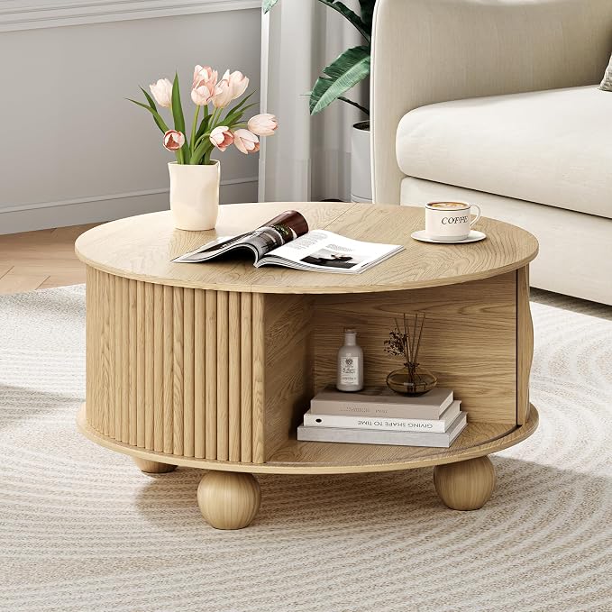 SULIVES Round Coffee Table - Image 5