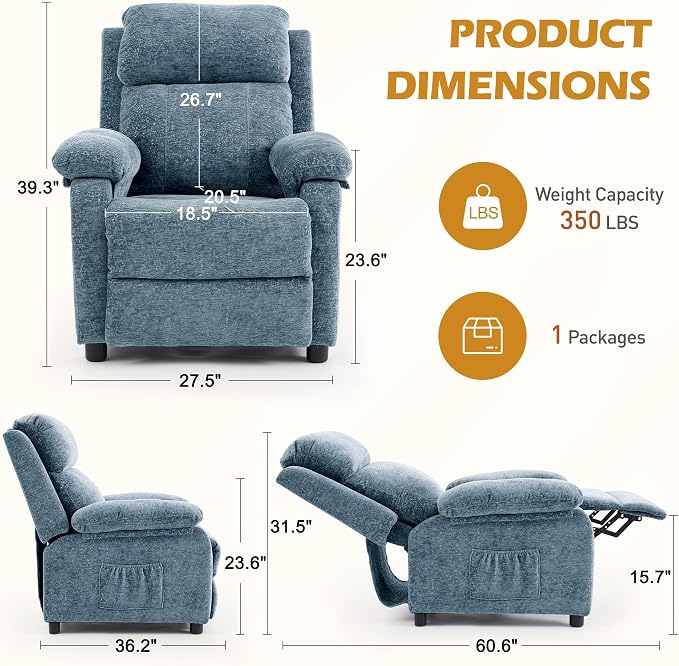 Korser Recliner Chair, Living Room Chairs - Image 2