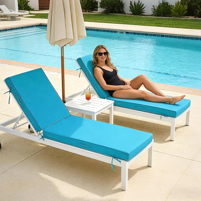 72x21x4in Lounge Cushions for Outdoor Furniture, Outdoor Lounge Chair Cushions - Image 7