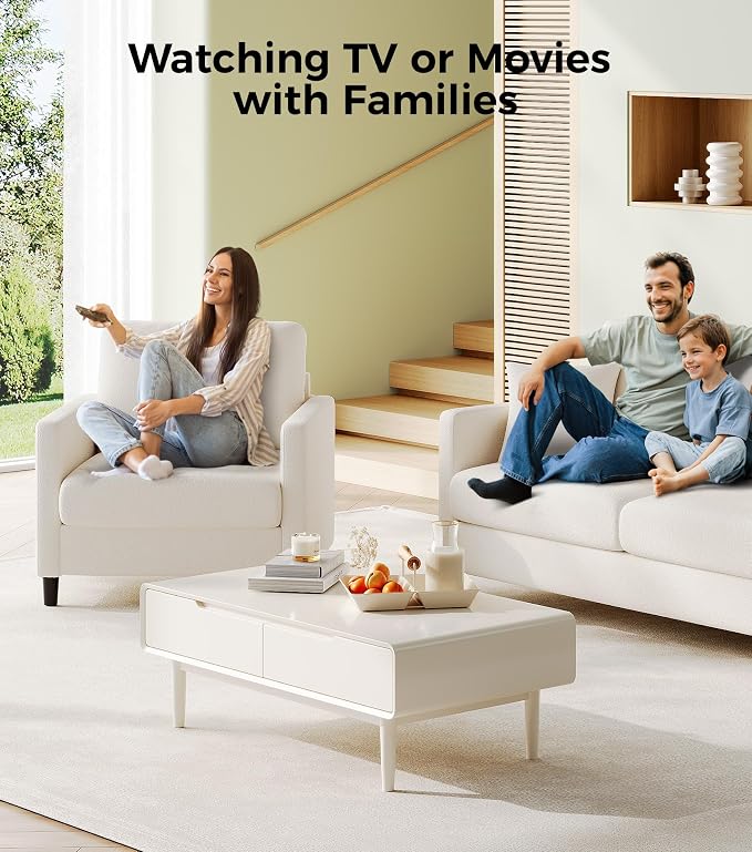 Welzona Sofa Accent Chair, Tool-Free Setup Living Room Accent Chairs, Comfy Arm - Image 9