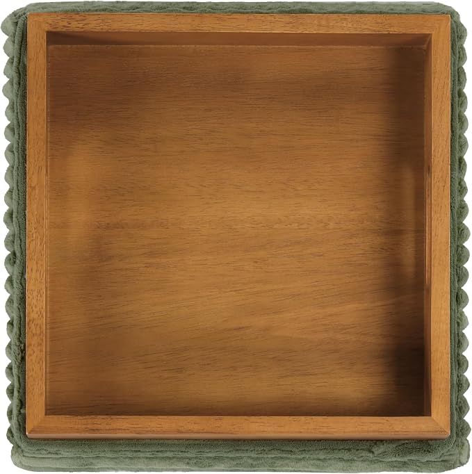 Furniture of America Lennox Modern Chenille 17-inch Square Storage Ottoman - Image 15