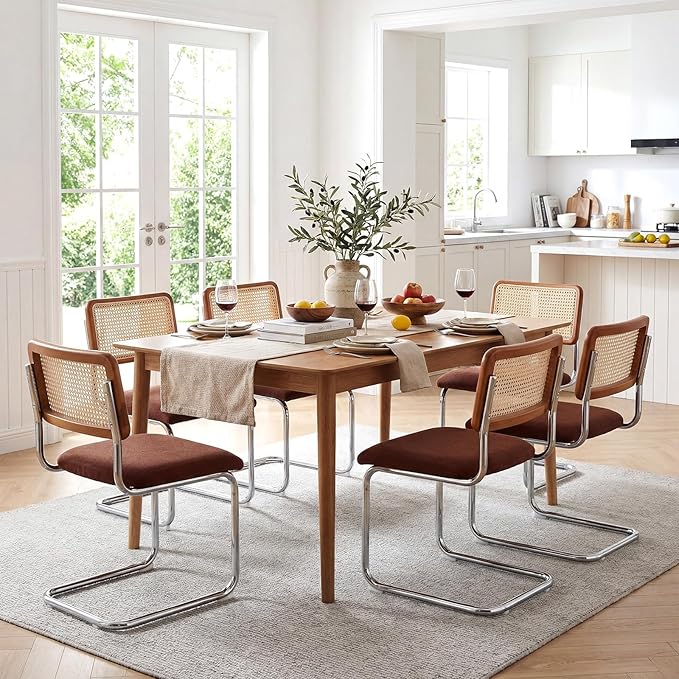 Zesthouse Rattan Dining Chairs Set of 2, Mid Century Modern Dining Room Chairs - Image 6