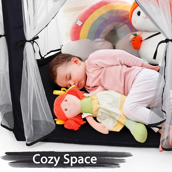 Monobeach Princess Tent Girls Black Large Playhouse Kids Castle Play Tent - Image 5