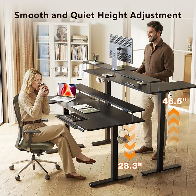 OffiGo U Shaped Electric Standing Desk - Image 4