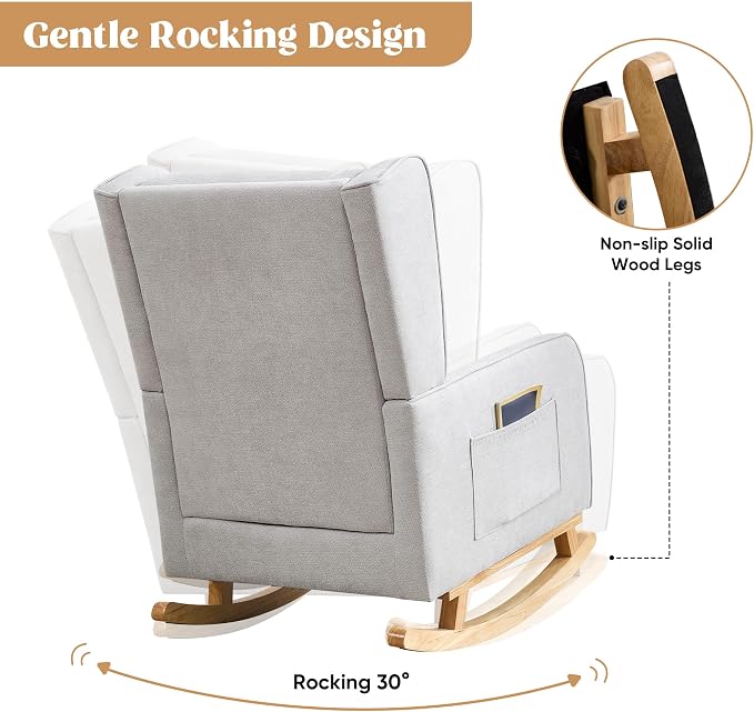 HCHAIRH Nursery Rocking Chairs, Rocking Chair Nursery - Image 8