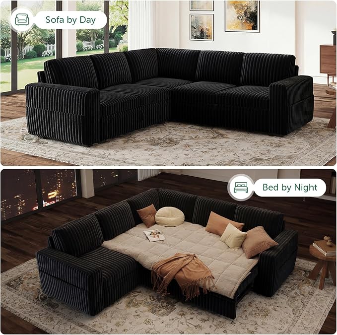 HONBAY Modular Sectional Sleeper Sofa - Image 4