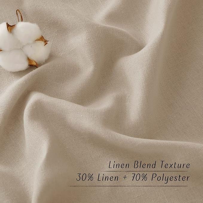 NICETOWN Privacy Light Filtering Linen Curtains & Drapes, Grommet Privacy Added - Image 4