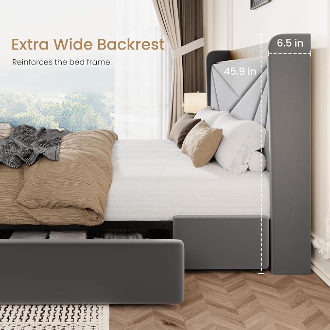 SHA CERLIN Queen Bed Frame - Image 7