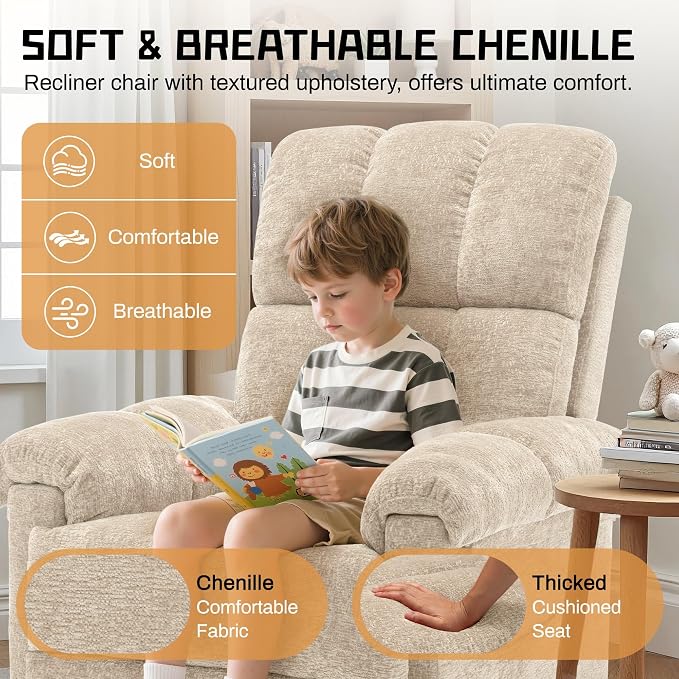 Korser Recliner Chair, Small Rocker Recliner Chair - Image 7