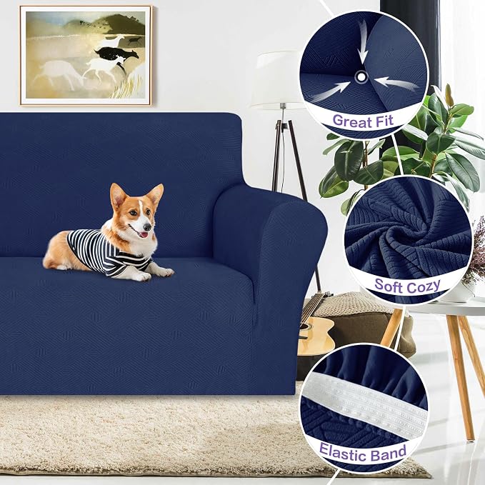 ZNSAYOTX Oversized Super Stretch Couch Cover, New Striped Sofa Covers - Image 2