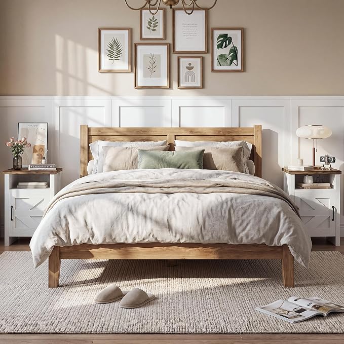 YESHOMY Farmhouse Nightstand - Image 7