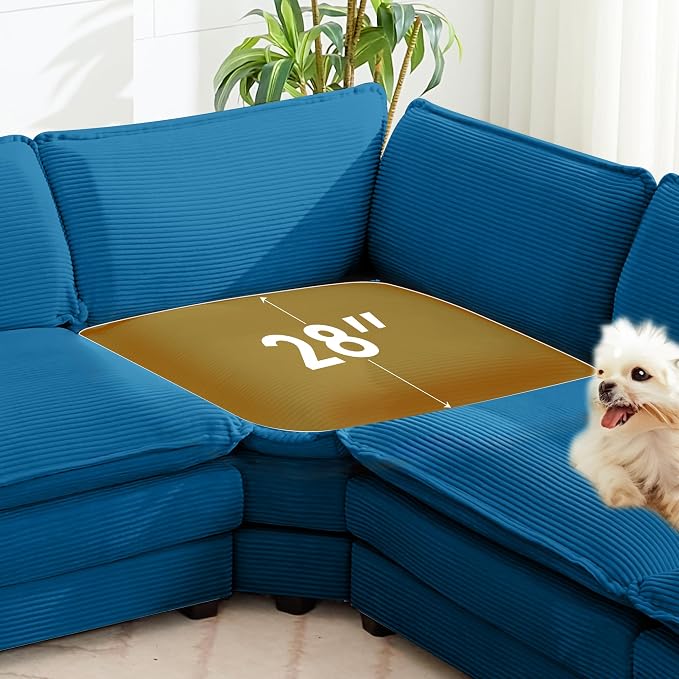 ROWHY 113'' Modular Sectional Cloud Couch, 5 Seater Corner Sofa Big Comfy - Image 3