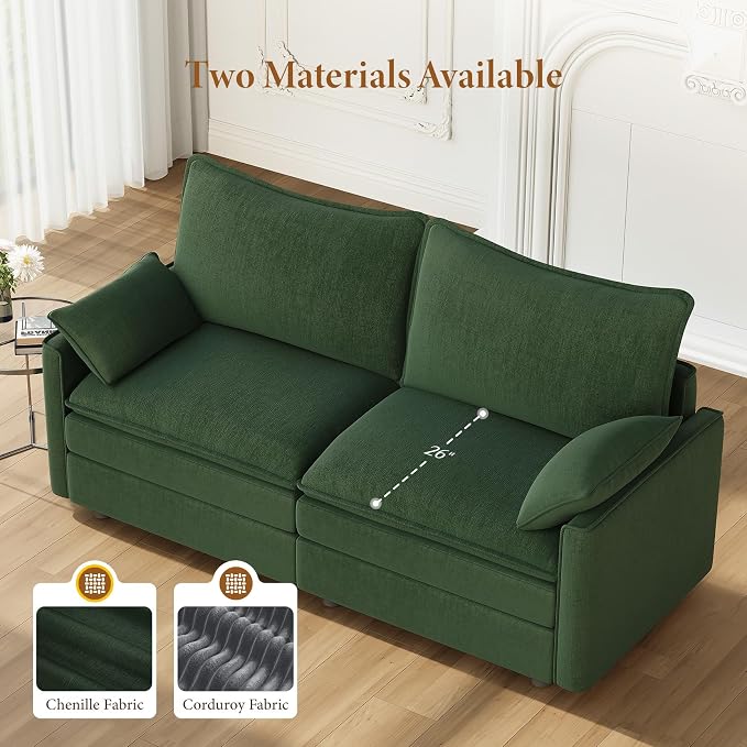 Vesgantti 74" Loveseat Sofa for Living Room, Comfy Cloud Couch Deep Seat - Image 4