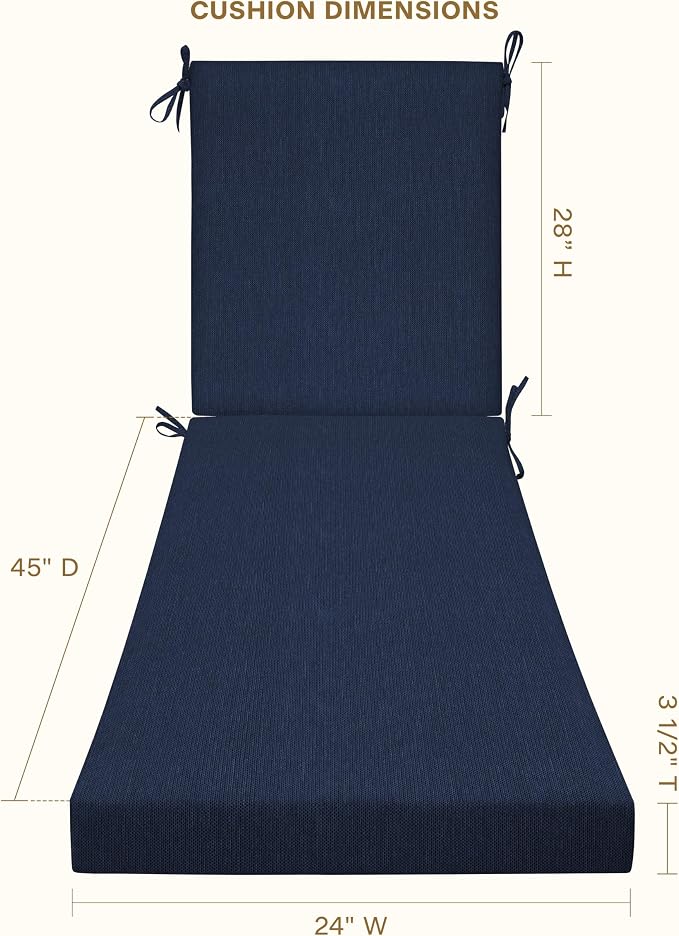 Honeycomb Outdoor Chaise Lounge Cushion - Image 2