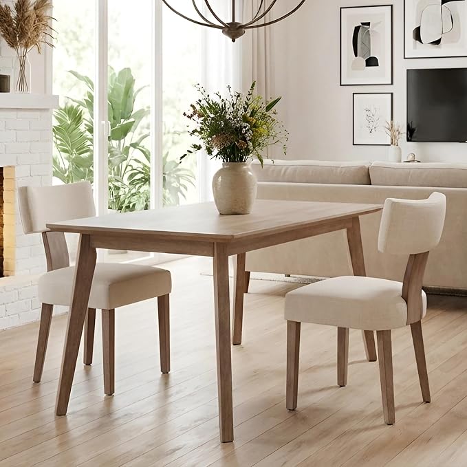 VESCASA Upholstered Farmhouse Dining Chairs by VESCASA