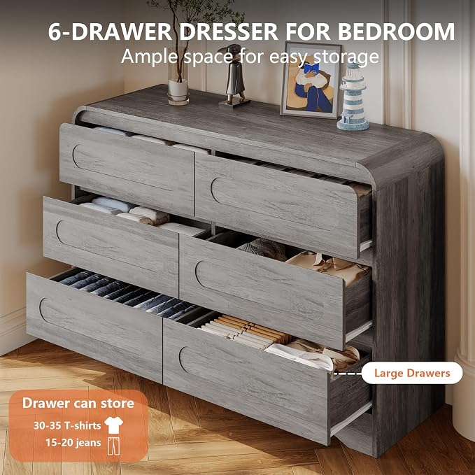 5 Piece Bedroom Sets, Modern Dresser and Nightstand Sets & Bookshelf - Image 2