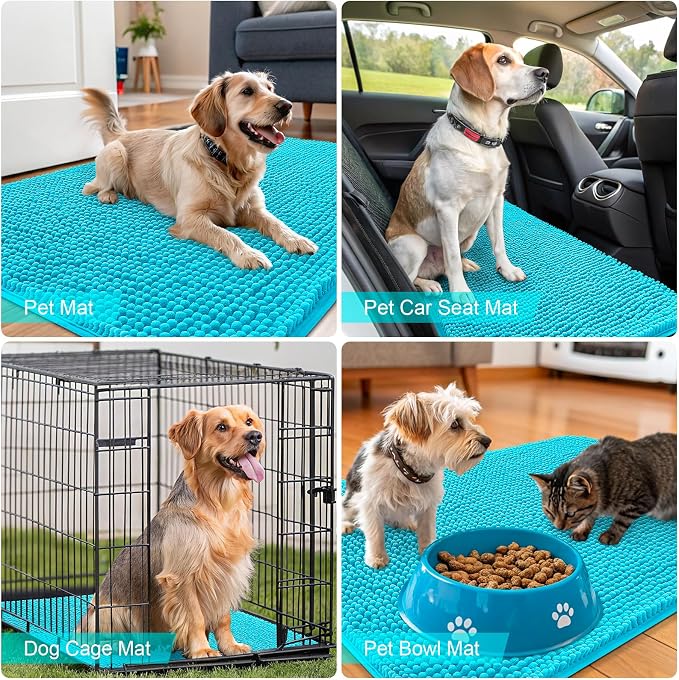 OLANLY Dog Door Mat for Muddy Paws 70x32, Absorbs Moisture and Dirt, Absorbent - Image 7
