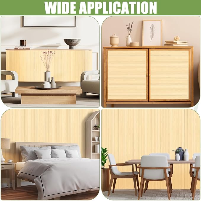 2 Pack Bamboo Wall Panel for Interior Wall Decor, Renewable Pole Wrap - Image 6