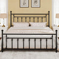 SHA CERLIN 14" King Size Metal Platform Bed Frame/Victorian Headboard and by SHACERLIN