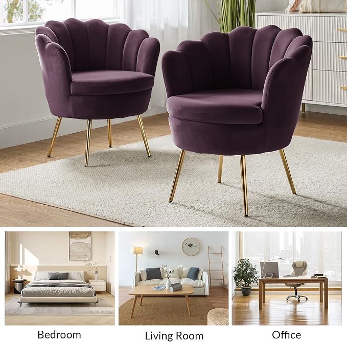 HULALA HOME Modern Velvet Accent Chair - Image 7