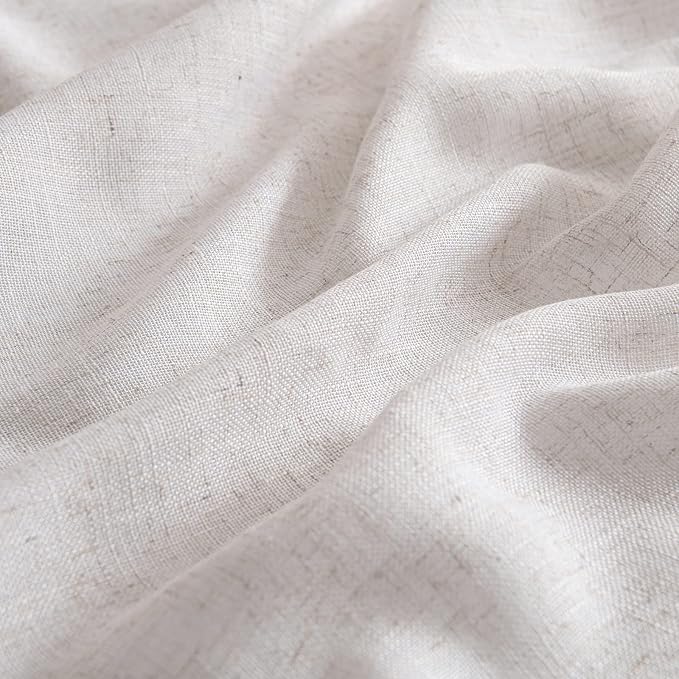 MIULEE White Linen Curtains 96 Inch Long - Image 4