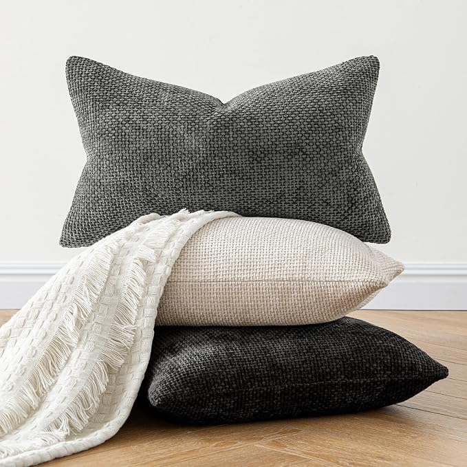 MIULEE Pack of 2 Couch Throw Pillow Covers 20x20 Inch Neutral Beige Modern Boho - Image 4