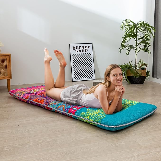MAXYOYO Bohemian Floor Bed, Japanese Futon Mattress, Narrow Twin Single Bed - Image 6