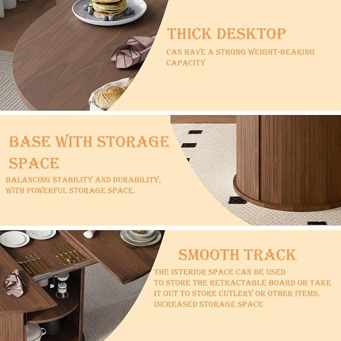 Wildhome Extendable Round Dining Table - Image 8
