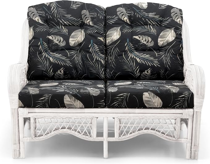 Malibu Lounge Loveseat Sofa Natural Rattan Wicker Handmade Design - Image 3