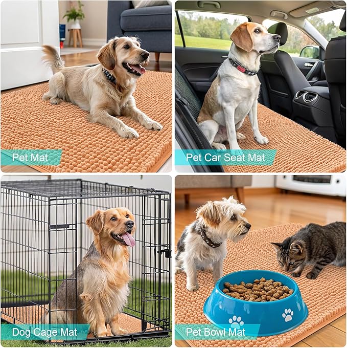 OLANLY Dog Door Mat for Muddy Paws 32x20, Absorbs Moisture and Dirt, Absorbent - Image 7