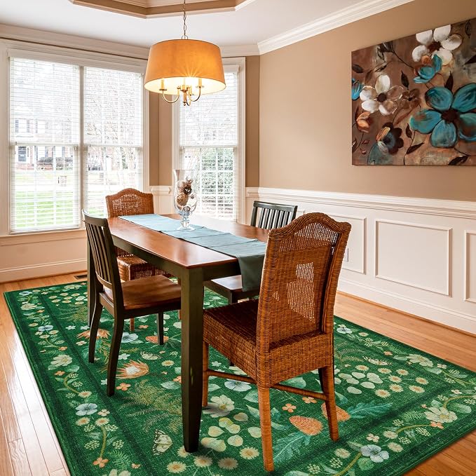 Area Rugs for Living Room, Non-Slip 4x6 Washable Rug for Bedroom, Vintage - Image 7