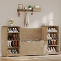 Shoe Cabinet with Bench, U-Shaped Shoe Storage Bench, Tall Shoes Cabinet with by Homiflex