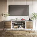 JUMMICO TV Stand for 65 Inch TV, Mid Century Modern TV Stand, Entertainment by JUMMICO