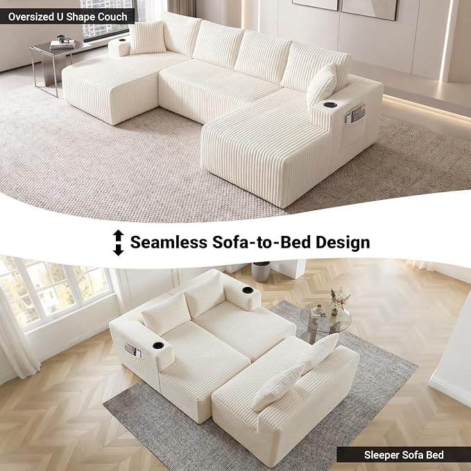 124" Oversized Sectional Couches - Image 6