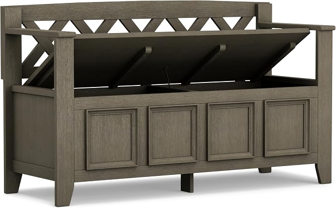 SIMPLIHOME Amherst Entryway Storage Bench - Image 4