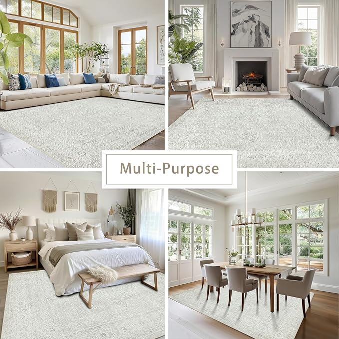 Washable Rugs 5x7 Area Rugs for Living Room, Large Carpets, Ultra Soft Faux - Image 5