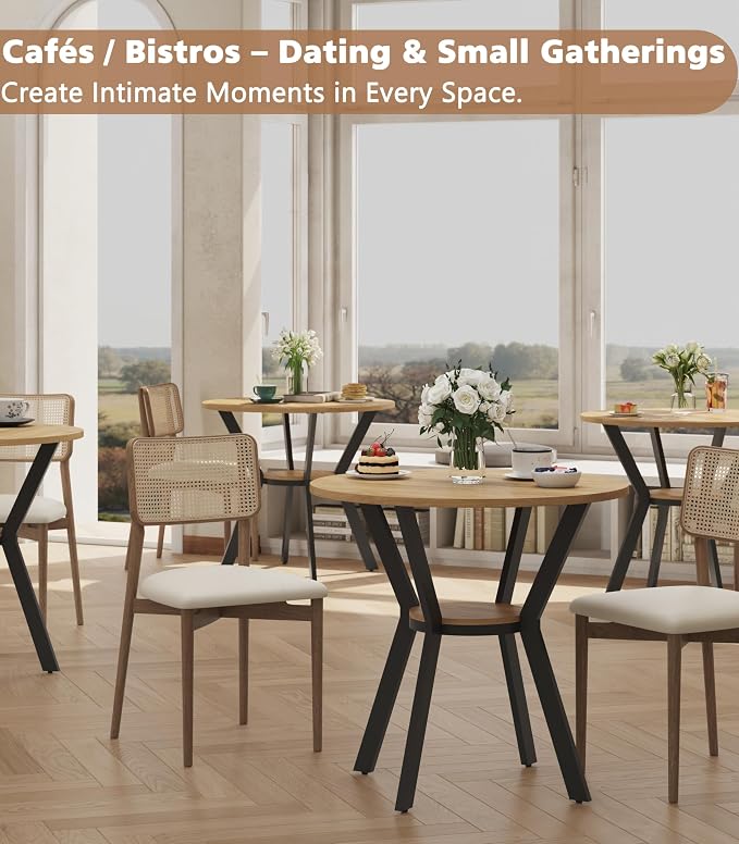 Round Kitchen Tables for 2-4, 31.5" Small Dining Tables - Image 9