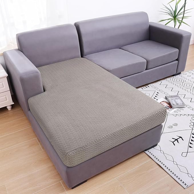 Smiry Waterproof Couch Cushion Covers, Stretch Jacquard Sectional Couch Covers - Image 5